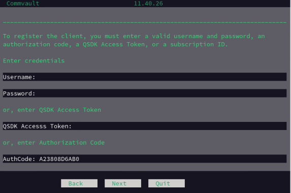 Ввод AuthCode
